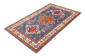 Tappeto Kazak Fine Stilizzato Blu Avorio 103x158 Cm