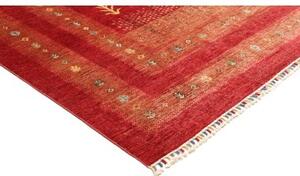 Tappeto Gabbeh Nova Geometrico Rosso Arancione 245x297 Cm