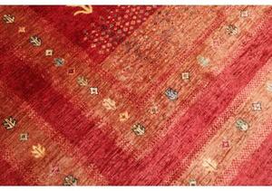 Tappeto Gabbeh Nova Geometrico Rosso Arancione 245x297 Cm