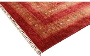 Tappeto Gabbeh Nova Geometrico Rosso Arancione 282x359 Cm