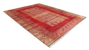Tappeto Gabbeh Nova Geometrico Rosso Ruggine Beige 240x300 Cm