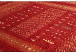 Tappeto Gabbeh Nova Geometrico Rosso Arancione 282x359 Cm