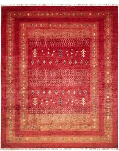 Tappeto Gabbeh Nova Geometrico Rosso Arancione 245x297 Cm
