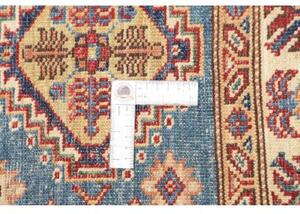 Tappeto Kazak Fine Stilizzato Blu Rosso 123x173 Cm