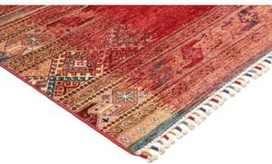 Tappeto Gabbeh Nova Geometrico Rosso Scuro Beige 235x296 Cm