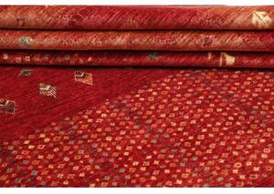 Tappeto Gabbeh Nova Geometrico Rosso Arancione 282x359 Cm