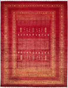 Tappeto Gabbeh Nova Geometrico Rosso Arancione 282x359 Cm