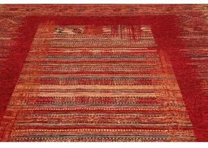 Tappeto Gabbeh Nova Geometrico Rosso Scuro Beige 235x296 Cm