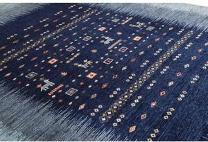 Tappeto Gabbeh Nova Figurativo Blu Celeste 248x305 Cm