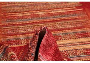 Tappeto Gabbeh Nova Geometrico Rosso Scuro Beige 235x296 Cm