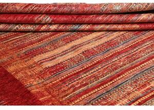 Tappeto Gabbeh Nova Geometrico Rosso Scuro Beige 235x296 Cm