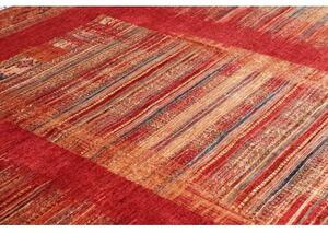 Tappeto Gabbeh Nova Geometrico Rosso Ruggine Beige 240x300 Cm