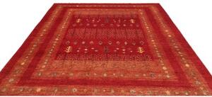 Tappeto Gabbeh Nova Geometrico Rosso Arancione 245x297 Cm