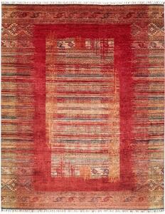 Tappeto Gabbeh Nova Geometrico Rosso Ruggine Beige 240x300 Cm