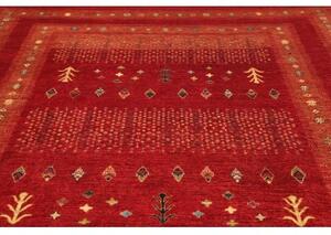 Tappeto Gabbeh Nova Geometrico Rosso Arancione 245x297 Cm