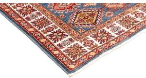 Tappeto Kazak Fine Stilizzato Blu Rosso 123x173 Cm