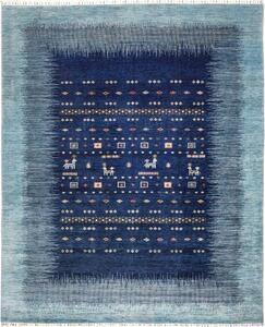 Tappeto Gabbeh Nova Figurativo Blu Celeste 248x305 Cm