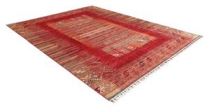 Tappeto Gabbeh Nova Geometrico Rosso Scuro Beige 235x296 Cm