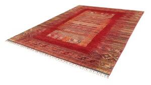 Tappeto Gabbeh Nova Geometrico Rosso Scuro Beige 235x296 Cm