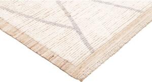 Tappeto Berbero Geometrico Avorio Grigio 200x313 Cm