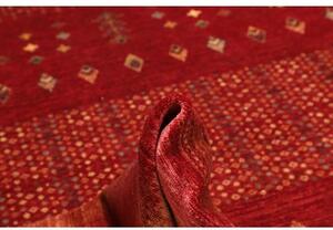 Tappeto Gabbeh Nova Geometrico Rosso Arancione 282x359 Cm