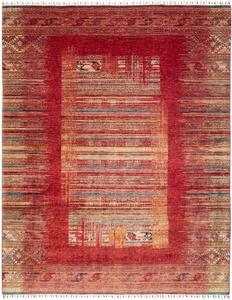 Tappeto Gabbeh Nova Geometrico Rosso Scuro Beige 235x296 Cm