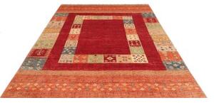 Tappeto Gabbeh Nova Geometrico Rosso Beige 210x280 Cm