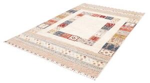 Tappeto Gabbeh Nova Geometrico Avorio Rosso Mattone 170x245 Cm