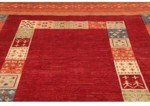 Tappeto Gabbeh Nova Geometrico Rosso Beige 210x280 Cm