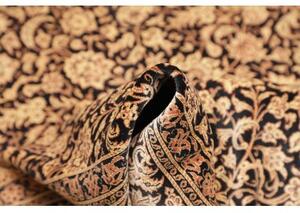 Tappeto Ghom Seta Floreale Nero Beige 100x151 Cm