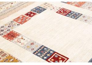 Tappeto Gabbeh Nova Geometrico Avorio Rosso Mattone 170x245 Cm