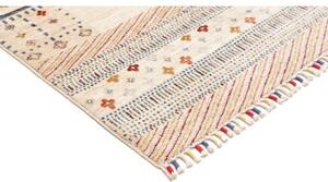Tappeto Gabbeh Nova Geometrico Avorio Rosso Mattone 170x245 Cm