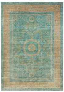 Tappeto Kairo Stilizzato Verde Petrolio Beige 173x240 Cm