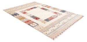 Tappeto Gabbeh Nova Geometrico Avorio Rosso Mattone 170x245 Cm