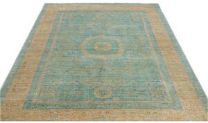 Tappeto Kairo Stilizzato Verde Petrolio Beige 173x240 Cm