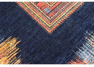 Tappeto Gabbeh Nova Geometrico Blu Scuro Rosso 252x290 Cm