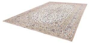Tappeto Kashan Medaglione Floreale Avorio Blu 304x404 Cm