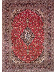 Tappeto Ardakan Medaglione Floreale Rosso Blu Scuro 310x425 Cm