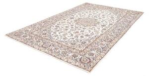 Tappeto Kashan Medaglione Floreale Avorio Blu 202x295 Cm