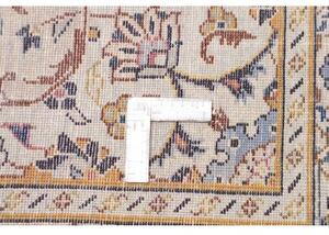 Tappeto Kashan Medaglione Floreale Avorio Blu 304x404 Cm