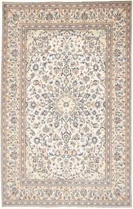 Tappeto Kashan Medaglione Floreale Avorio Blu 196x300 Cm