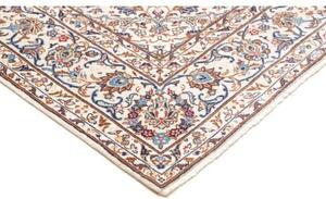 Tappeto Kashan Medaglione Floreale Avorio Blu 202x295 Cm