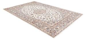Tappeto Kashan Medaglione Floreale Avorio Blu 202x295 Cm