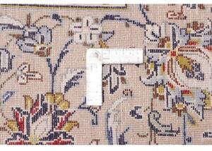 Tappeto Kashan Medaglione Floreale Avorio Blu Scuro 290x403 Cm