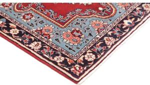 Tappeto Sarough Medaglione Floreale Rosso Azzurro 70x90 Cm