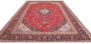 Tappeto Ardakan Medaglione Floreale Rosso Blu Scuro 287x395 Cm