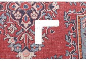 Tappeto Sarough Medaglione Floreale Rosso Azzurro 70x90 Cm
