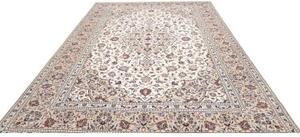 Tappeto Kashan Medaglione Floreale Avorio Blu Scuro 250x357 Cm