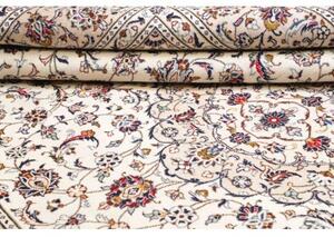 Tappeto Kashan Medaglione Floreale Avorio Blu Scuro 250x357 Cm