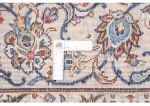 Tappeto Kashan Medaglione Floreale Avorio Blu 202x295 Cm